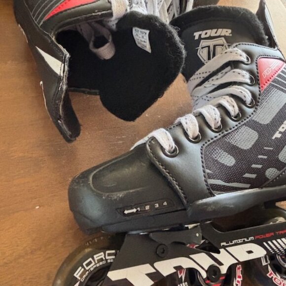 Tour FB-225 Nano Tech In Line Skates Youth Adjustable Size 1-4 Tri Coil System - Picture 5 of 14
